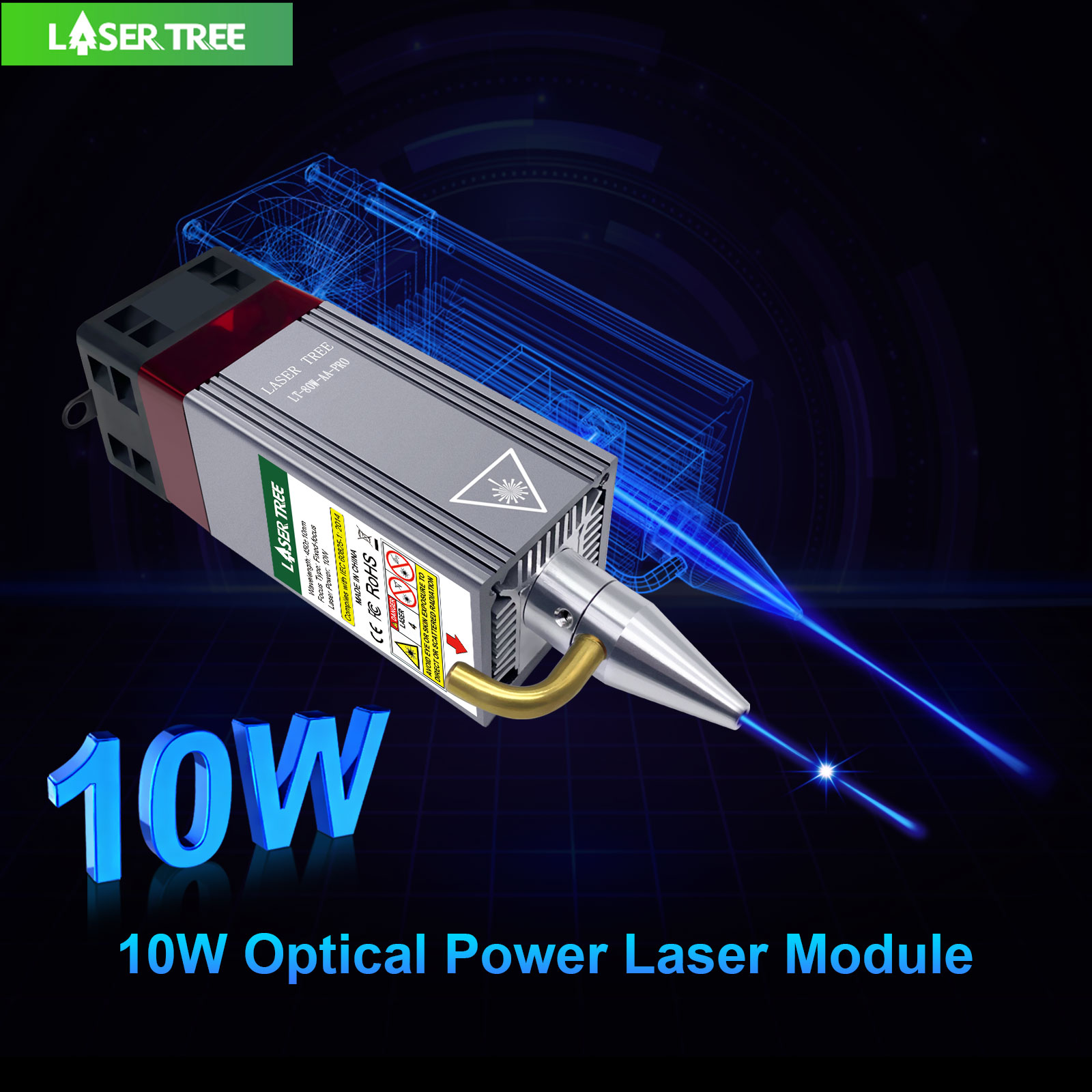 Industrial Laser Engraver - LASER TREE 5W 10W Modulo laser